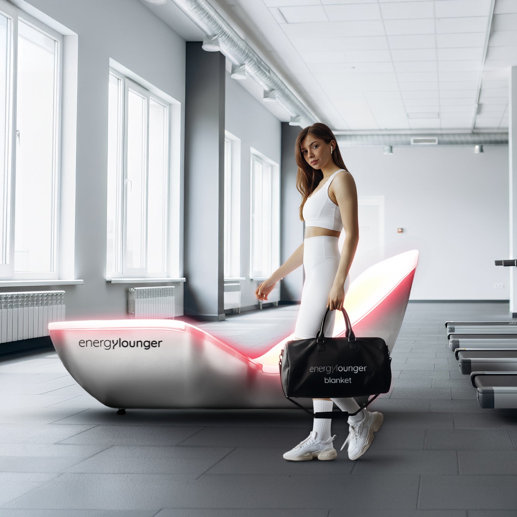 EnergyLounger Full-Body Red & Near-Infrared Light Wellness System + EnergyLounger Blanket