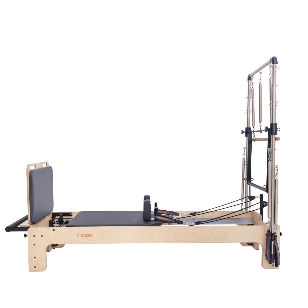 Fitkon™ Powerhouse Plus Pilates Reformer with Stainless Steel Tower & Mat Converter