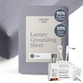 GroundLuxe Organic Cotton Fitted Grounding Sheet with Silver Fiber