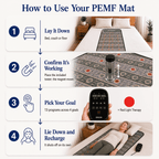 4-in-1 Full-Body PEMF Mat with 660nm Red Light, Far-Infrared Heat & Gemstones