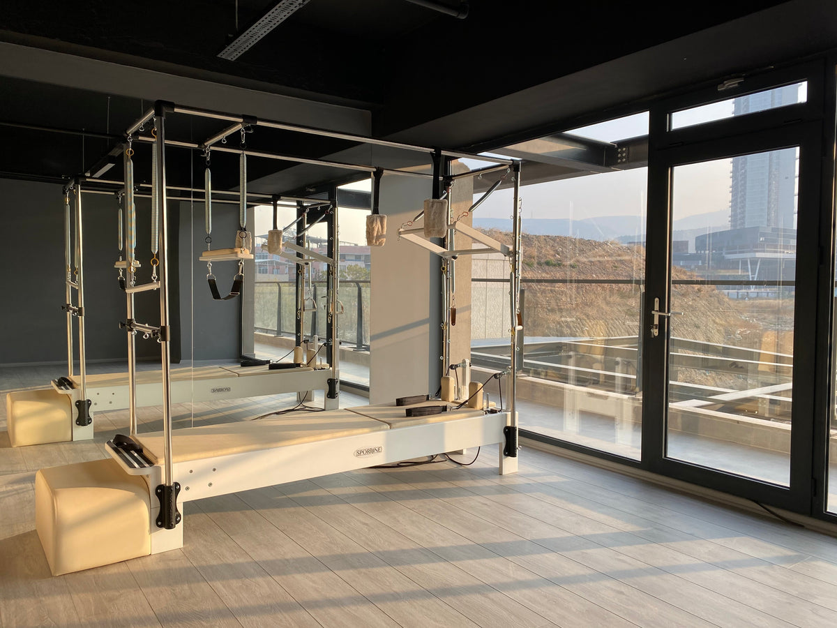 Sportline™ Superior Pilates Cadillac Reformer Bundle | Hornbeam Wood Indoor Studio System