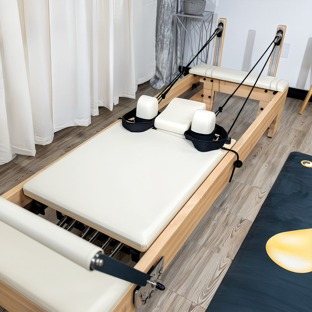 Nano Pro Max Oak Wood Studio Pilates Reformer | 27" Wide, 6-Spring System – RE01
