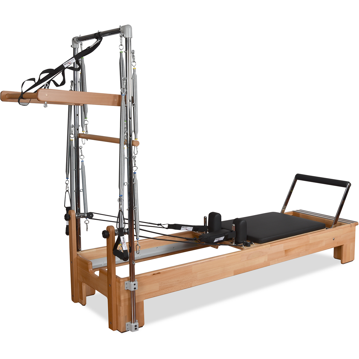 Private Pilates™ Premium Beechwood Pilates Reformer with Tower | Home & Studio Bundle