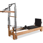 Private Pilates™ Premium Beechwood Pilates Reformer with Tower | Home & Studio Bundle