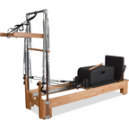 Private Pilates™ Premium Beechwood Pilates Reformer with Tower | Home & Studio Bundle
