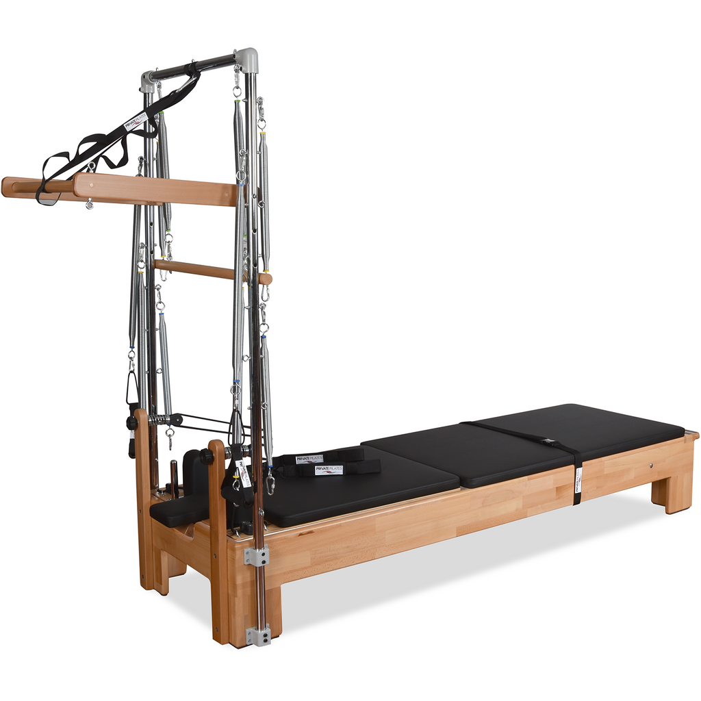 Private Pilates™ Premium Beechwood Pilates Reformer with Tower | Home & Studio Bundle