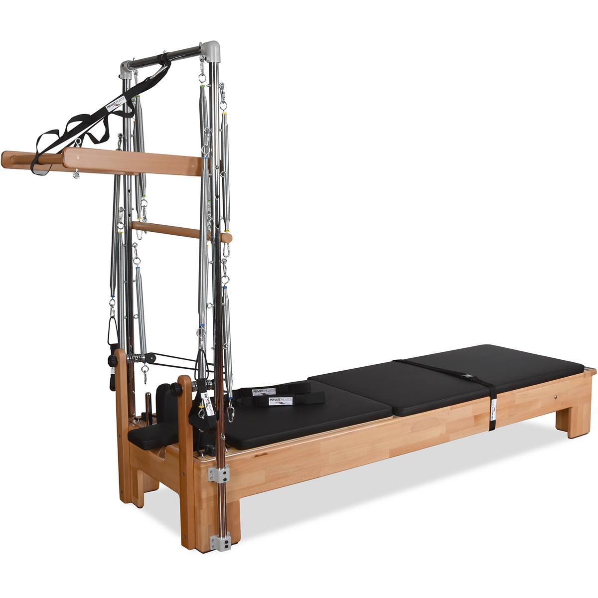 Private Pilates™ Premium Beechwood Pilates Reformer with Tower | Home & Studio Bundle