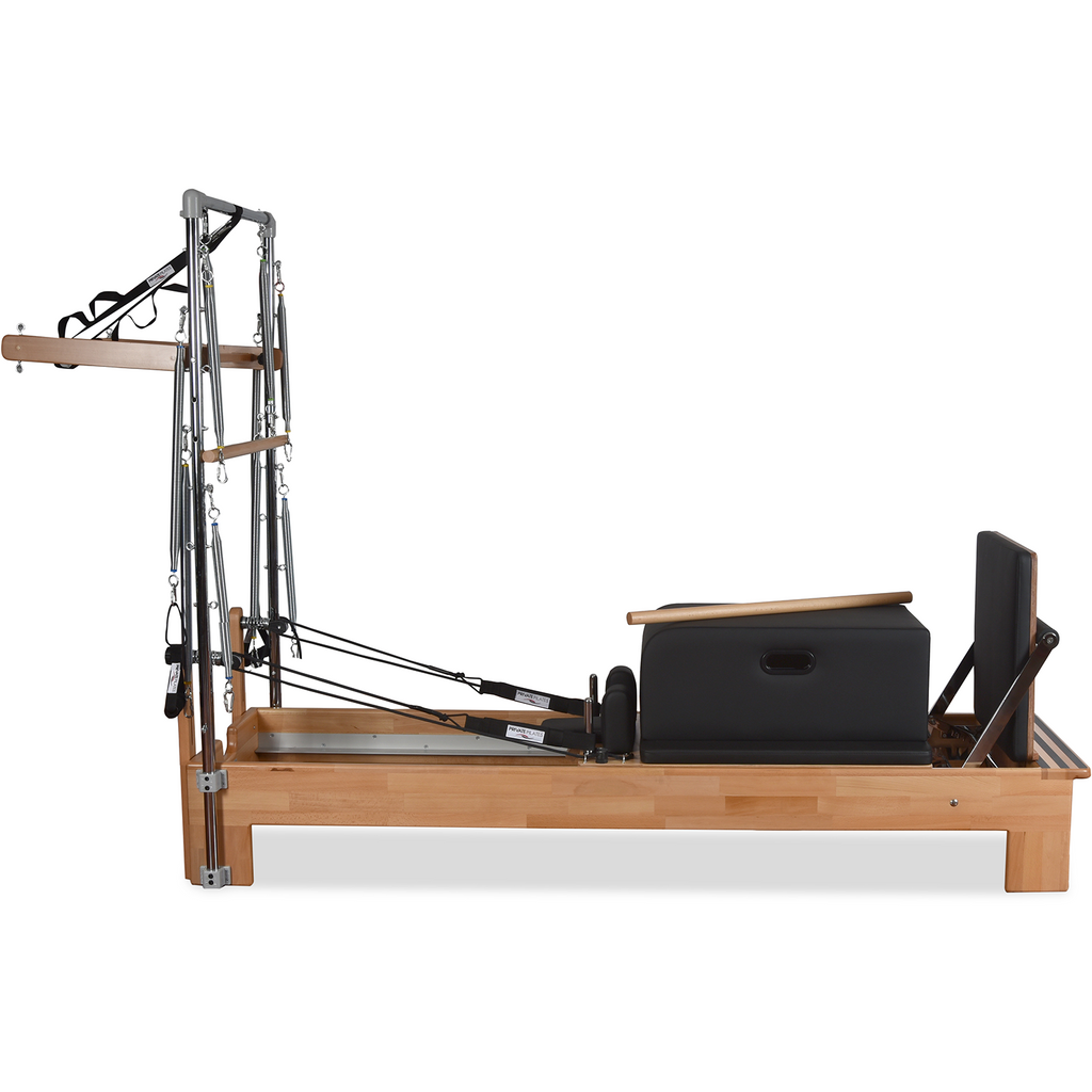 Private Pilates™ Premium Beechwood Pilates Reformer with Tower | Home & Studio Bundle