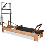 Private Pilates™ Premium Beechwood Pilates Reformer with Tower | Home & Studio Bundle