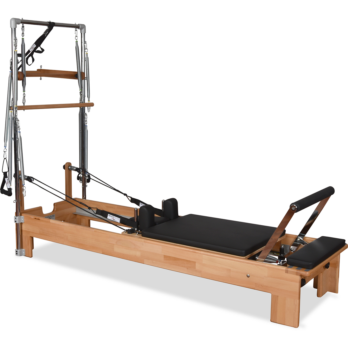 Private Pilates™ Premium Beechwood Pilates Reformer with Tower | Home & Studio Bundle