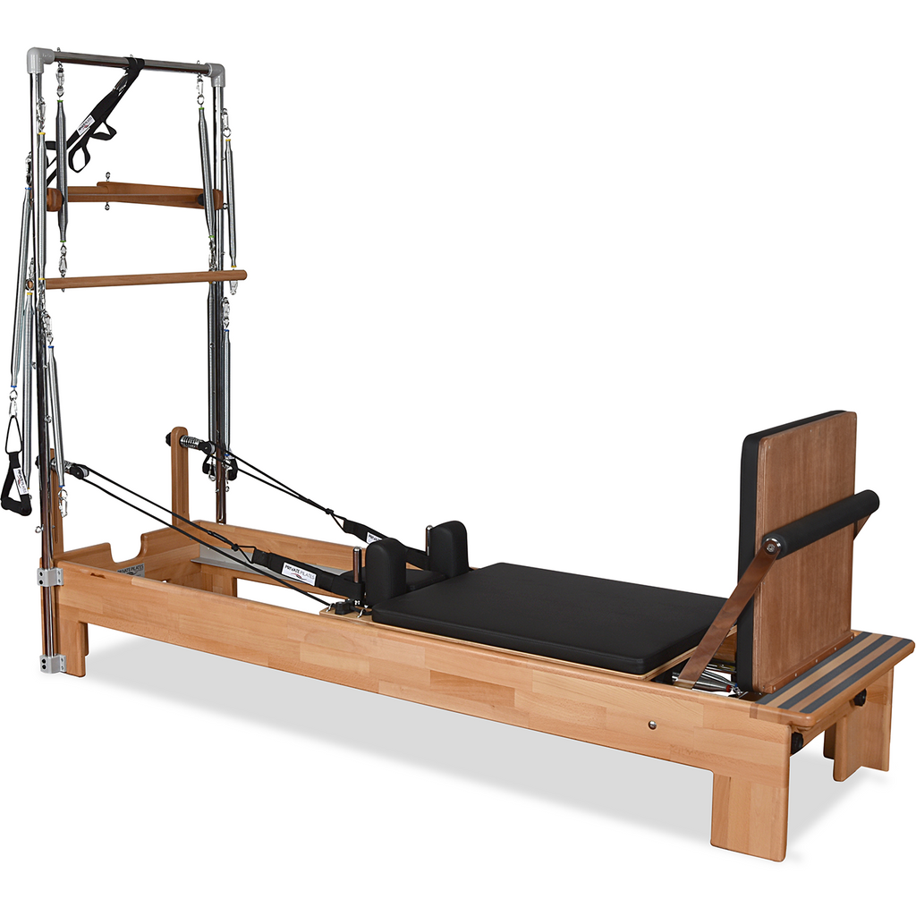 Private Pilates™ Premium Beechwood Pilates Reformer with Tower | Home & Studio Bundle