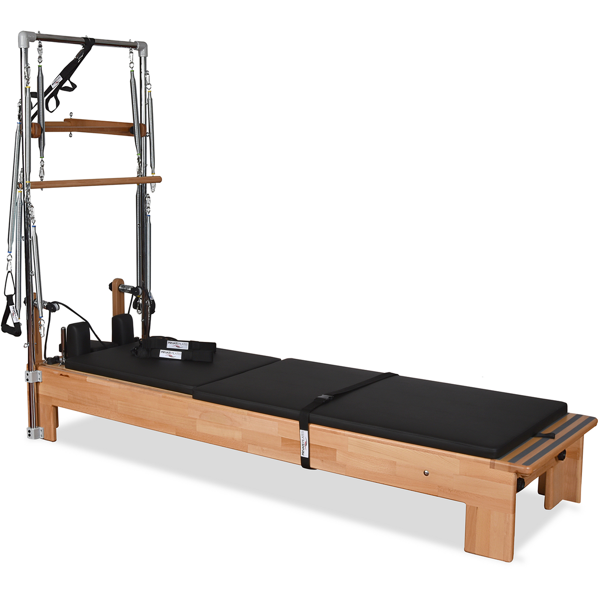 Private Pilates™ Premium Beechwood Pilates Reformer with Tower | Home & Studio Bundle