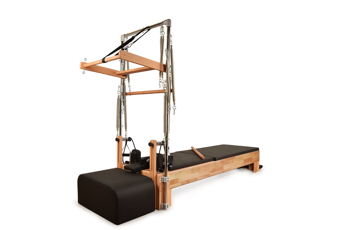 Private Pilates™ Premium Beechwood Pilates Reformer with Tower | Home & Studio Bundle