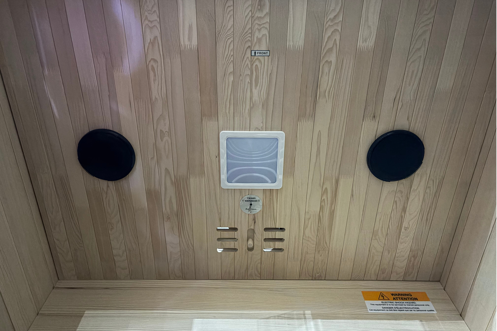 Blisspod Malmo 2-Person Infrared Sauna | Canadian Hemlock, Low EMF + Red Light Panel