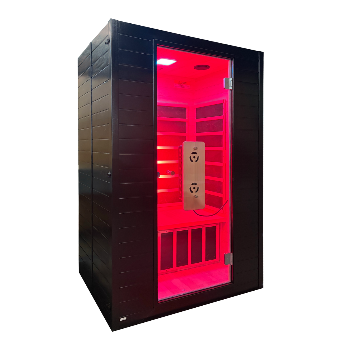 Blisspod Malmo 2-Person Infrared Sauna | Canadian Hemlock, Low EMF + Red Light Panel