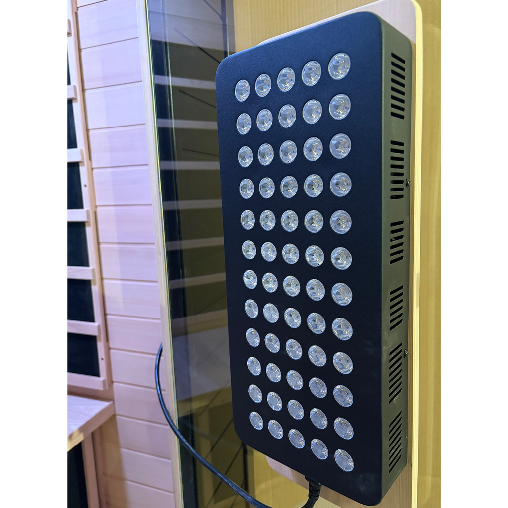 Blisspod Malmo 2-Person Infrared Sauna | Canadian Hemlock, Low EMF + Red Light Panel