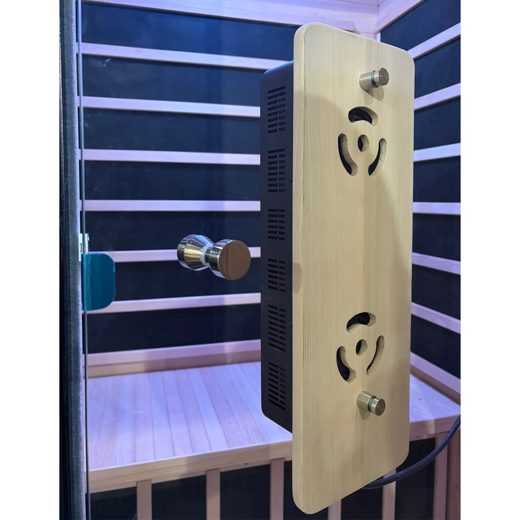 Blisspod Malmo 2-Person Infrared Sauna | Canadian Hemlock, Low EMF + Red Light Panel