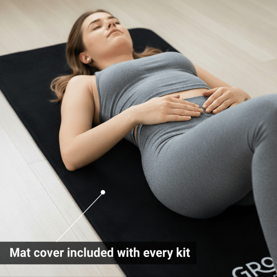 Portable 2-Core PEMF & Far-Infrared Heat Mat Mini with Amethyst & Tourmaline | 19.7" x 19.7", Up to 158°F