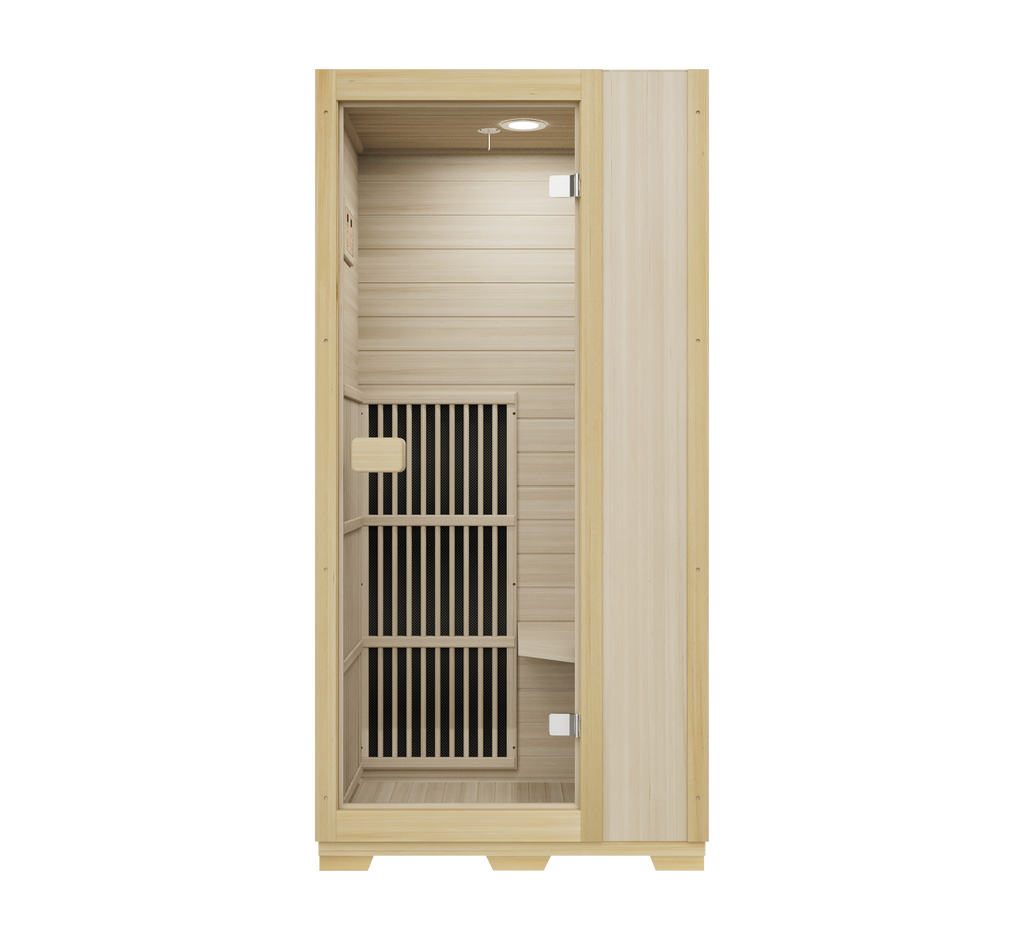 Blisspod Vienna 1-Person FAR Infrared Sauna | Canadian Hemlock, Very Low EMF, 140°F