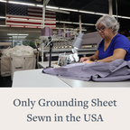 GroundLuxe Organic Cotton Grounding Sheet | US-Sewn 18-Inch Deep Pocket Fitted Sheet with Silver Fiber
