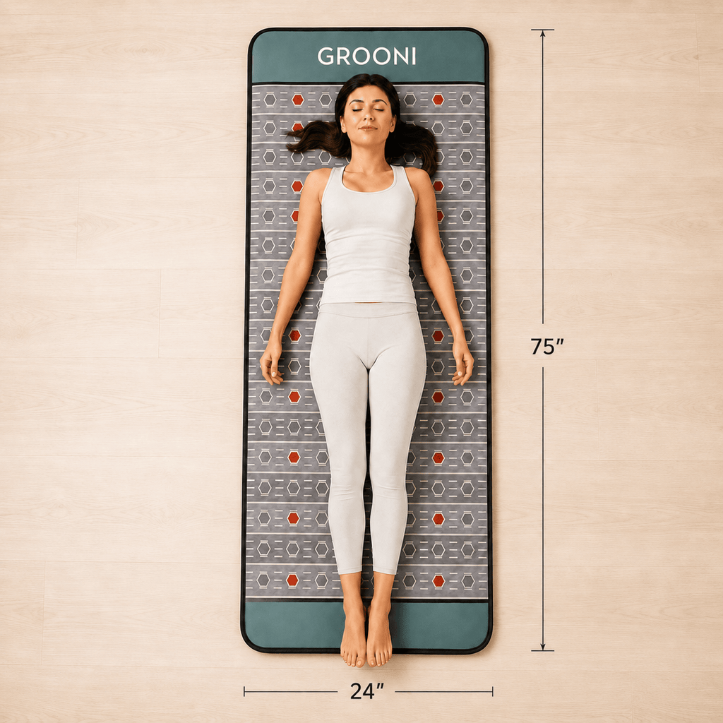 4-in-1 Full-Body PEMF Mat with 660nm Red Light, Far-Infrared Heat & Gemstones