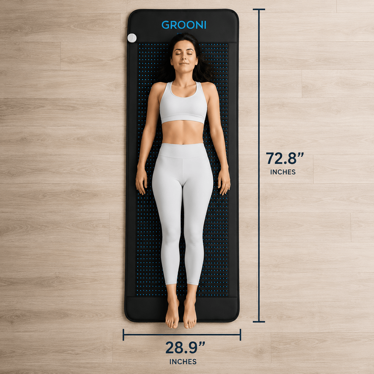 Portable 2-Core PEMF & Far-Infrared Heat Mat Mini with Amethyst & Tourmaline | 19.7" x 19.7", Up to 158°F