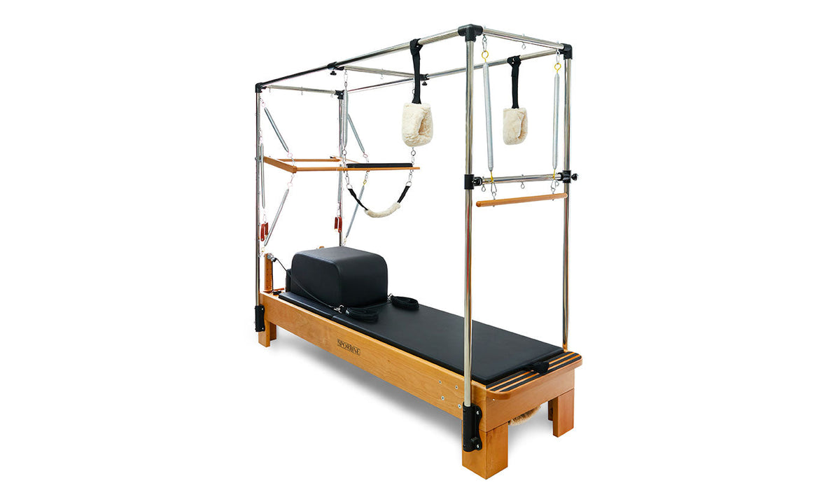 Sportline™ Cadillac Reformer Bundle – Solid Hornbeam Wood | Indoor Pilates Reformer & Trapeze Table