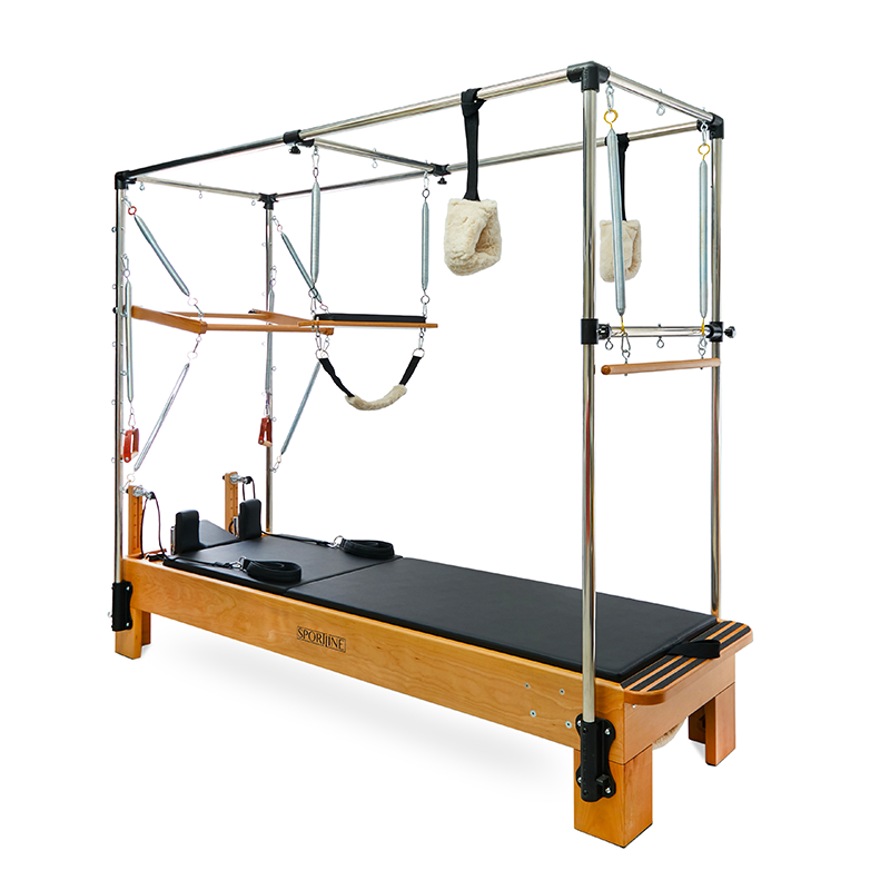 Sportline™ Cadillac Reformer Bundle – Solid Hornbeam Wood | Indoor Pilates Reformer & Trapeze Table