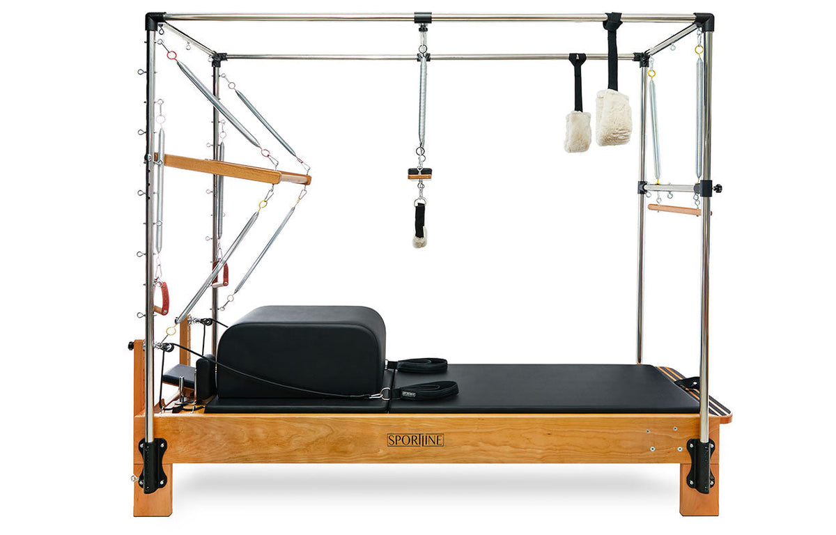 Sportline™ Cadillac Reformer Bundle – Solid Hornbeam Wood | Indoor Pilates Reformer & Trapeze Table