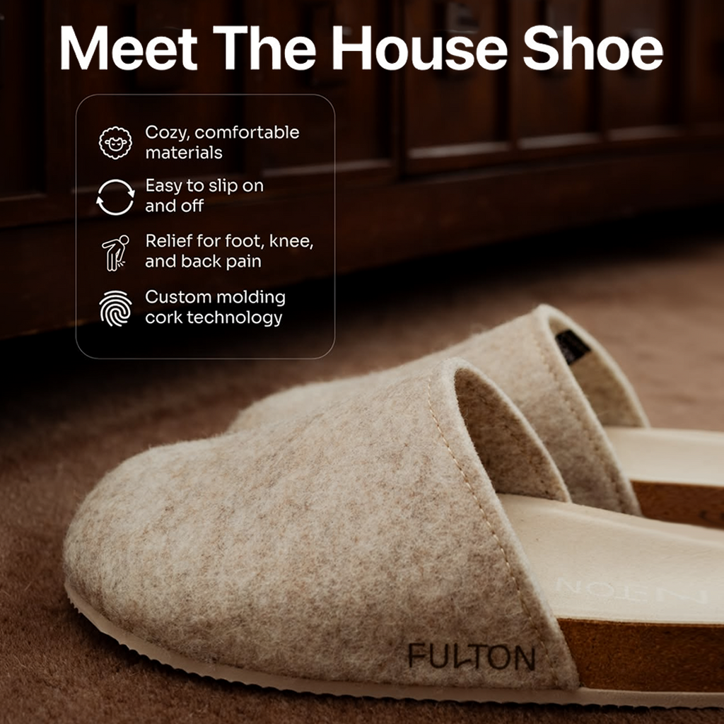 Cork Footbed House Shoe | Arch-Support Indoor Slipper for Women & Men