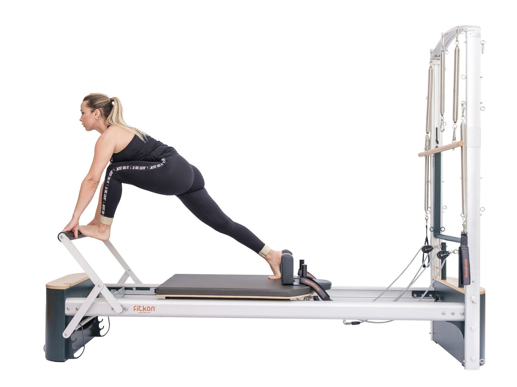 Fitkon™ Pro Plus Pilates Reformer with Aluminum Tower | Deluxe Indoor Home & Studio Bundle