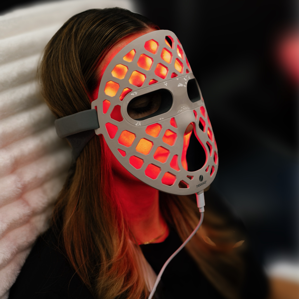 TheraGlow Mask2Go+™ LED Face Mask | Red, Near-Infrared, Blue & Yellow Light, Rechargeable