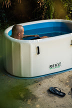 RevX Deluxe 2-Person Inflatable Cold Plunge Tub | High-Grade PVC Drop-Stitch Indoor/Outdoor Ice-Ready Tub