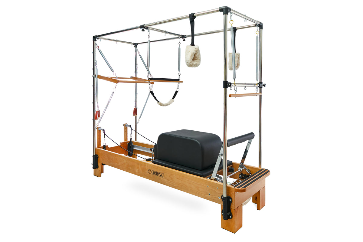 Sportline™ Cadillac Reformer Bundle – Solid Hornbeam Wood | Indoor Pilates Reformer & Trapeze Table