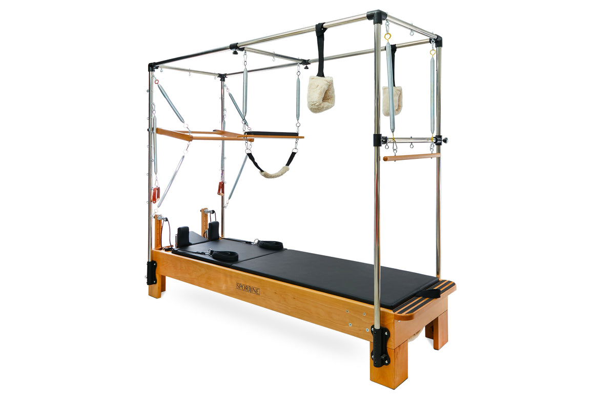 Sportline™ Cadillac Reformer Bundle – Solid Hornbeam Wood | Indoor Pilates Reformer & Trapeze Table