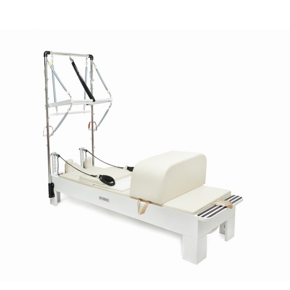 Sportline™ Superior Reformer-Tower Bundle | Hornbeam Wood Pilates Reformer + Tower