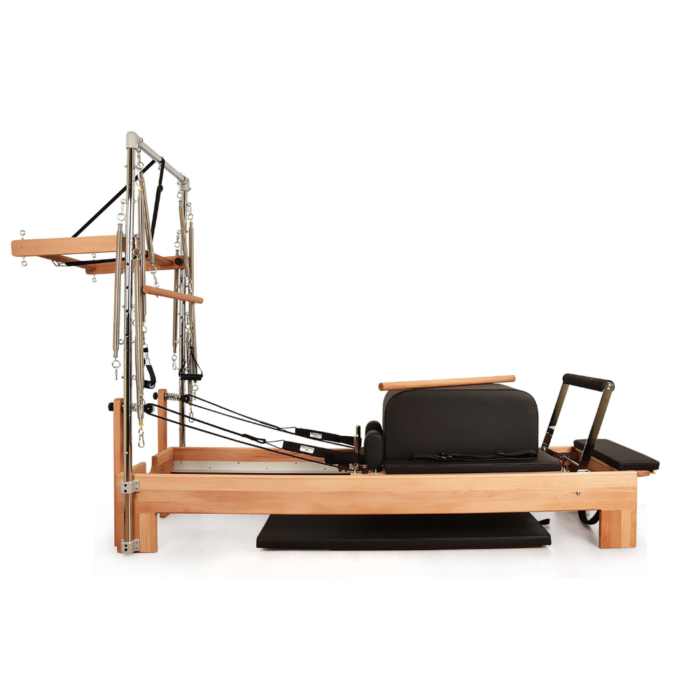 Private Pilates™ Premium Beechwood Pilates Reformer with Tower | Home & Studio Bundle
