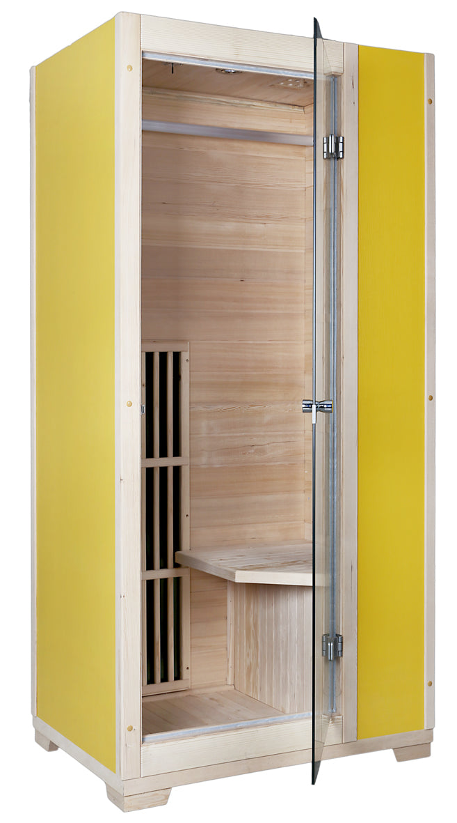 Blisspod Vienna 1-Person FAR Infrared Sauna | Canadian Hemlock, Very Low EMF, 140°F
