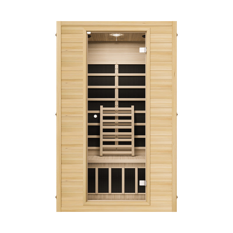 2-Person Low EMF FAR Infrared Red Cedar Indoor Pentagonal Sauna | 8 Carbon Panels, 149°