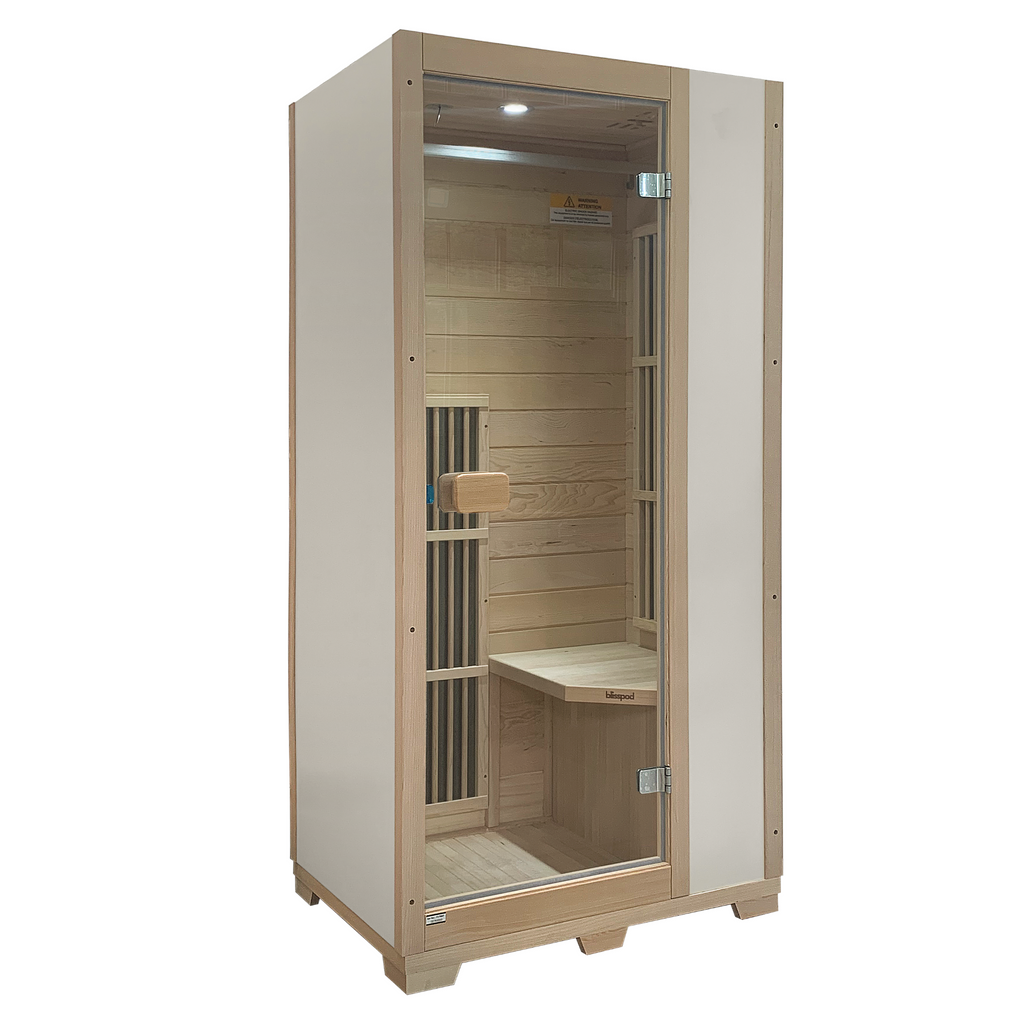 Blisspod Vienna 1-Person FAR Infrared Sauna | Canadian Hemlock, Very Low EMF, 140°F