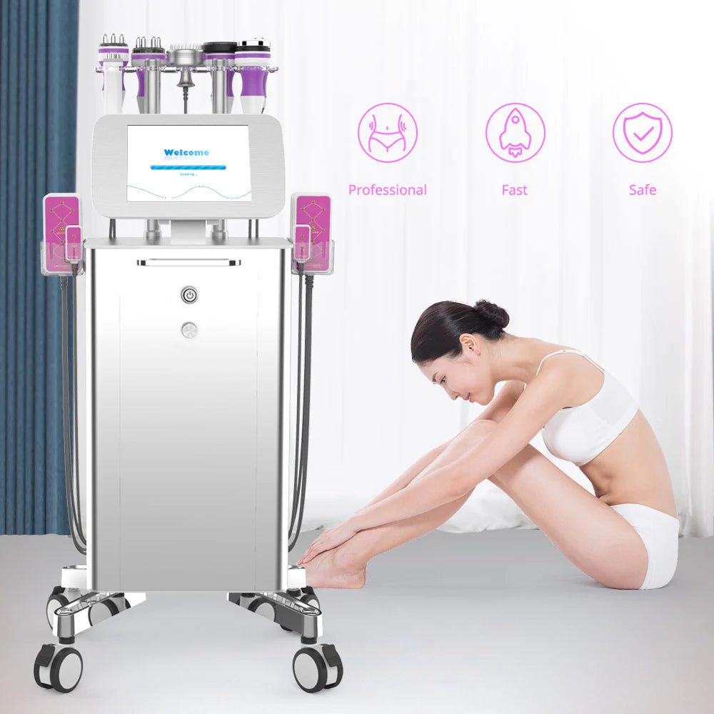 9In1 Best Multifunction Unoisetion Cavitation Radio Frequency Vaccum Cold Hot Hammer Lipo Laser Slimming