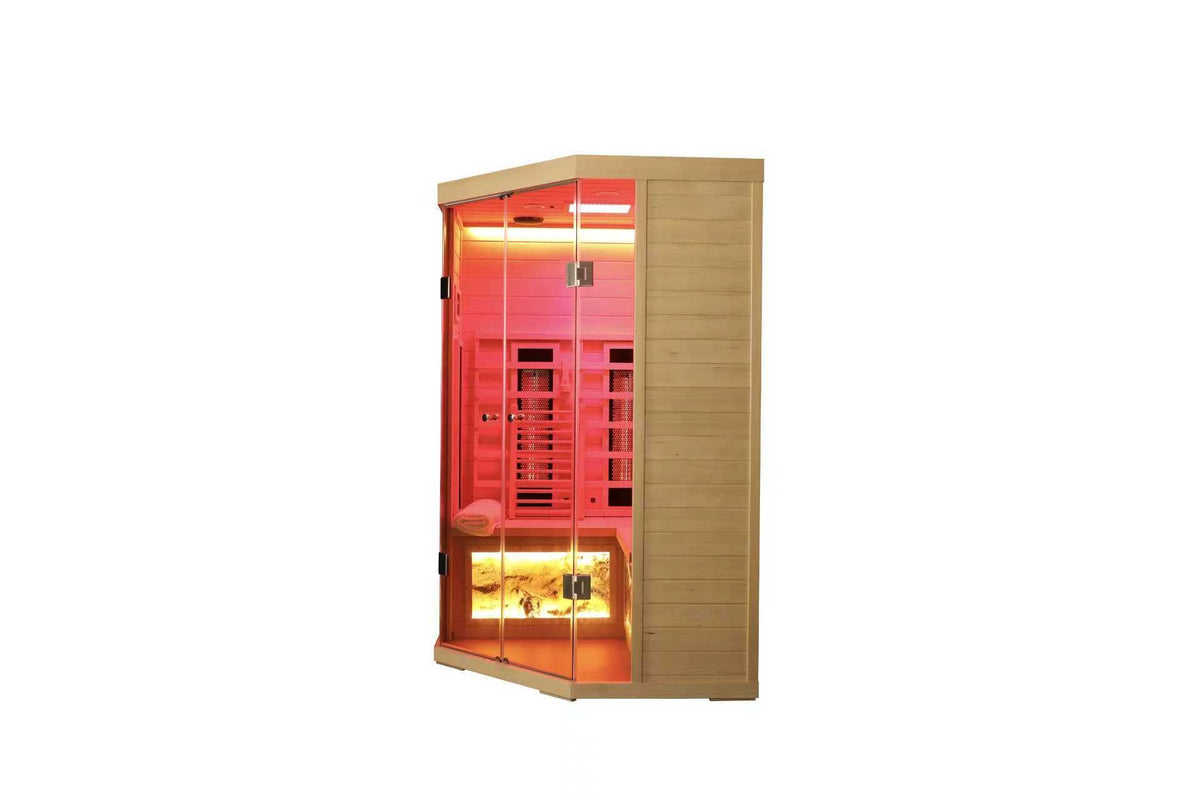 5-Person Hemlock FAR Infrared Indoor Sauna | Low-EMF Heat & Digital Controls