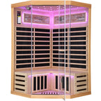 2-Person Canadian Hemlock FAR Infrared Indoor Sauna | 7 Carbon Heaters, Starlight Ceiling, 149°F