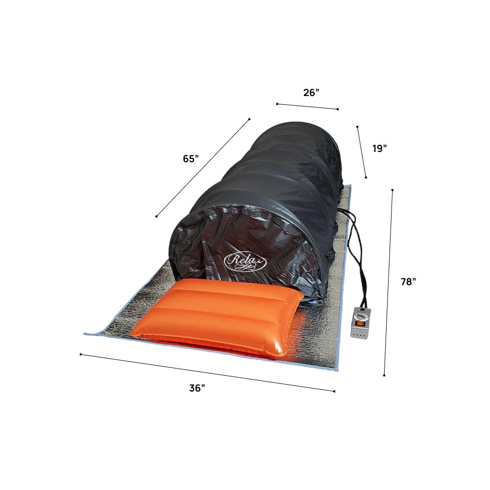 Relax Flex 1-Person Portable Lie-Down FAR Infrared Sauna with Reflective Mat