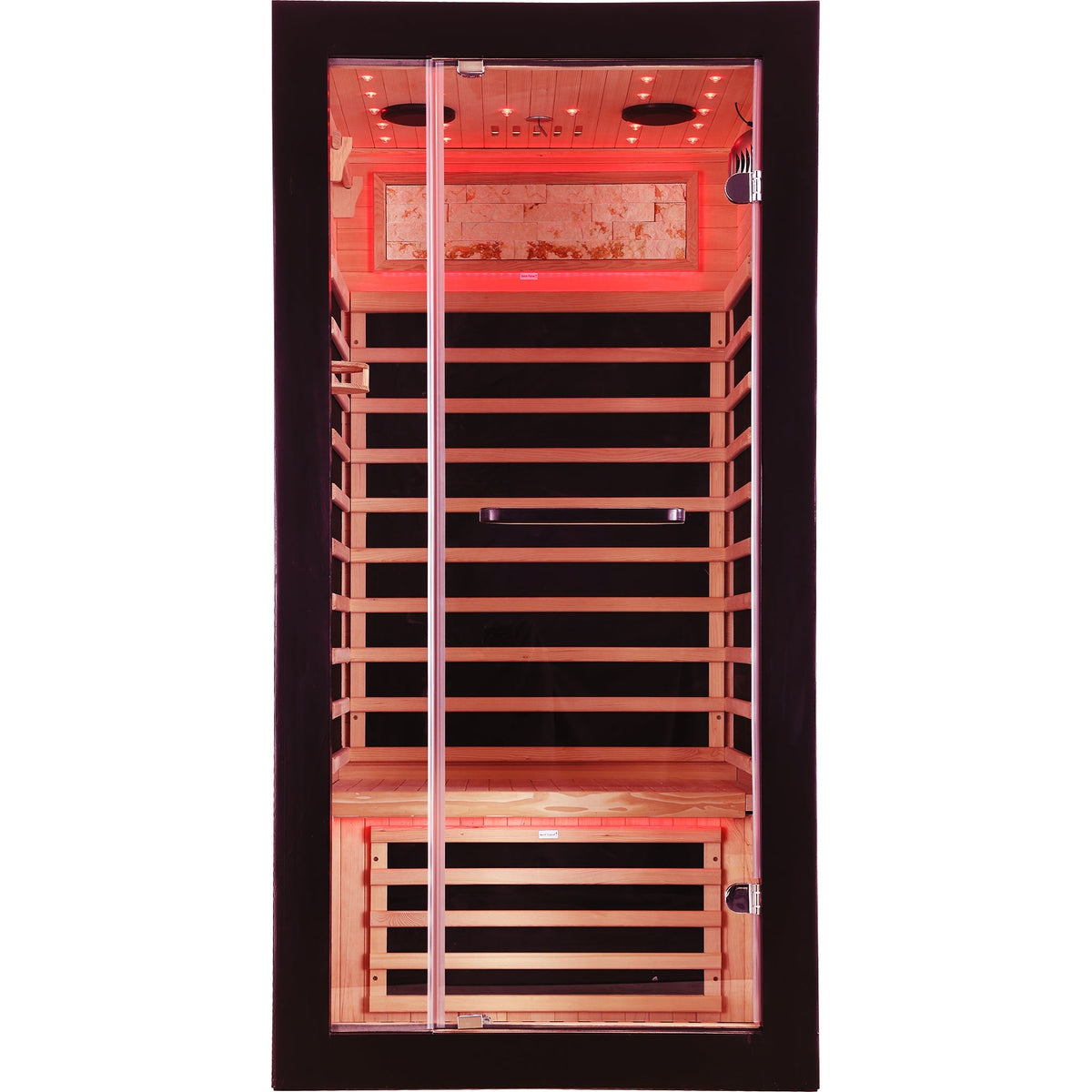 1-Person Hemlock Infrared Sauna | 7 Carbon Heaters, Starlight Ceiling, 149°F