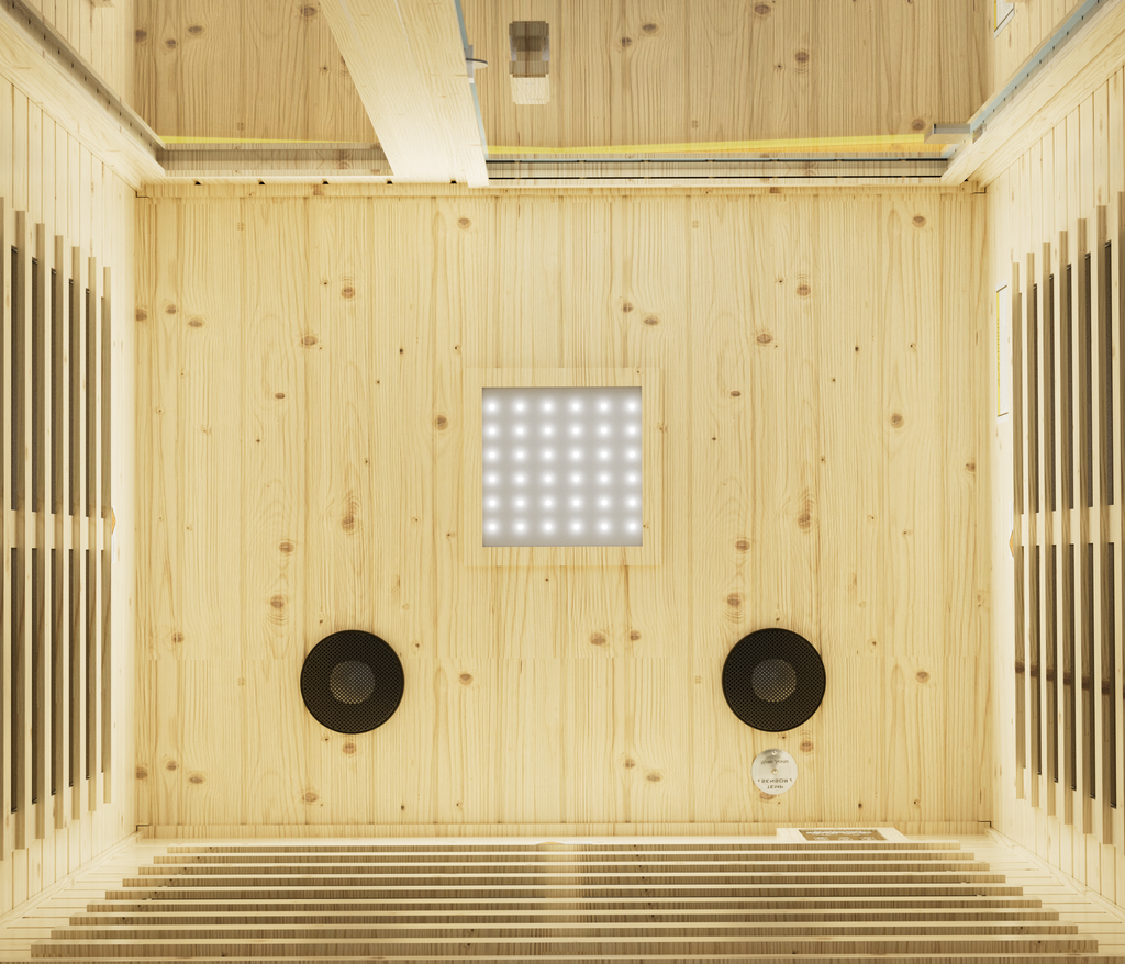 FAR Infrared Indoor Sauna | 6 Heating Plates, Bluetooth & Touchscreen Control