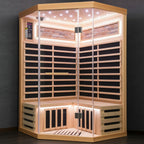 2-Person Canadian Hemlock FAR Infrared Indoor Sauna | 7 Carbon Heaters, Starlight Ceiling, 149°F