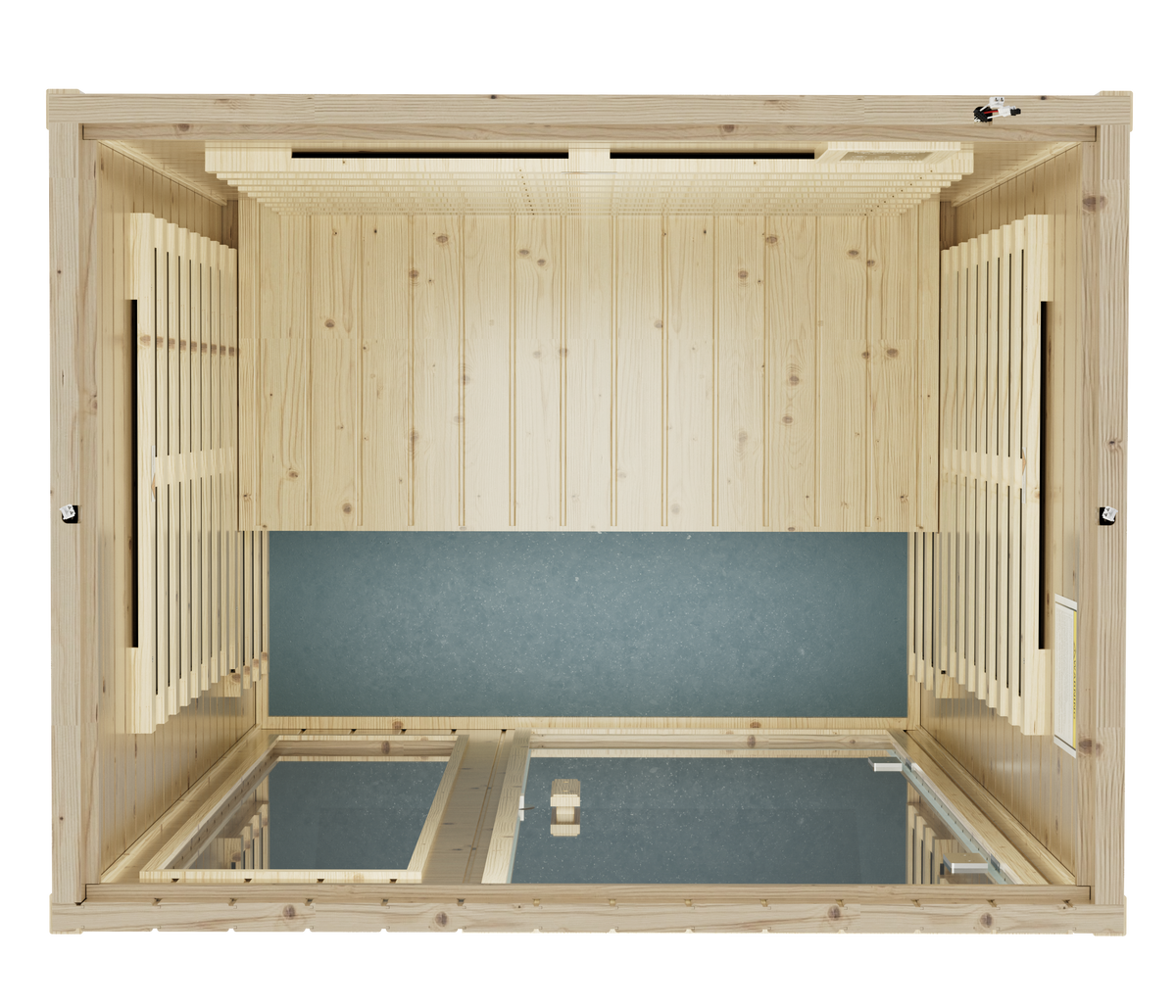 FAR Infrared Indoor Sauna | 6 Heating Plates, Bluetooth & Touchscreen Control
