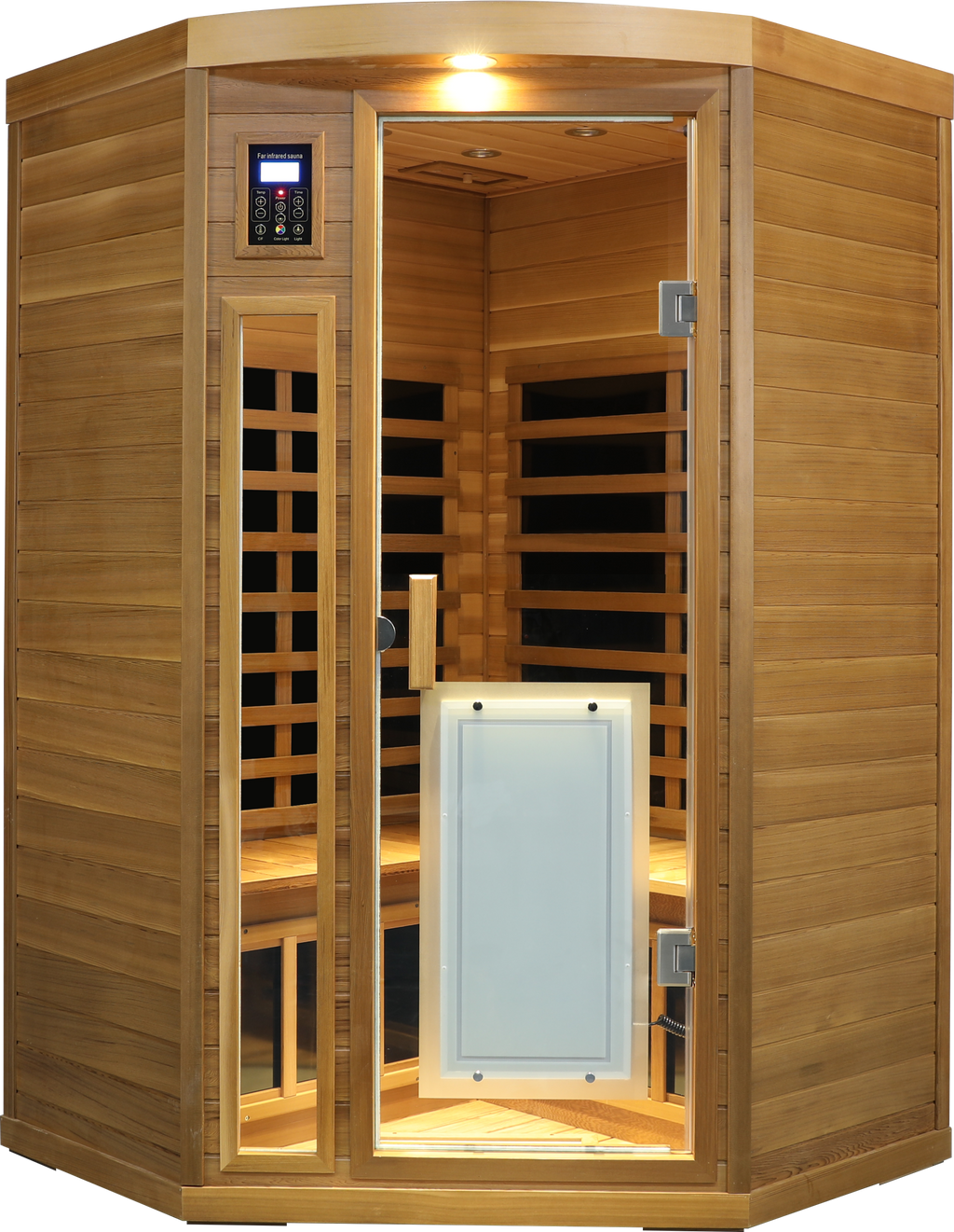 2-Person Low EMF FAR Infrared Red Cedar Indoor Sauna | 8 Heating Panels, 149°F, Bluetooth