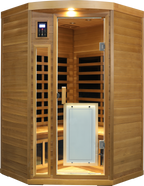 2-Person Low EMF FAR Infrared Red Cedar Indoor Sauna | 8 Heating Panels, 149°F, Bluetooth